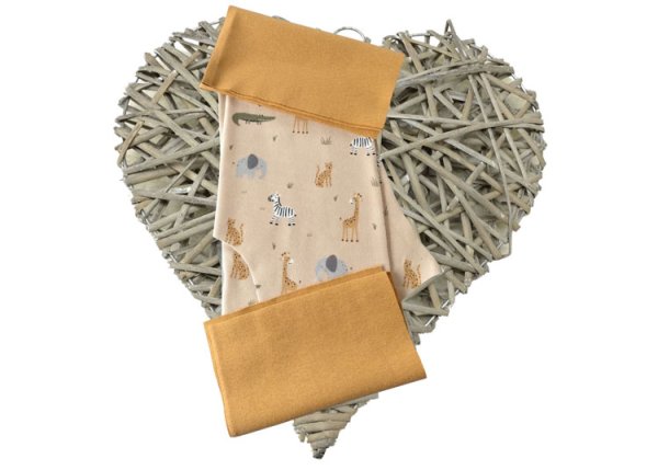 DIY Nähkit Stoff Zuschnitte plus Anleitung zum Nähen einer Babypumphose Design Savannenkids